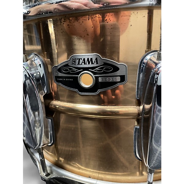 Used TAMA 8X14 POWER BRASS BRONZE Drum