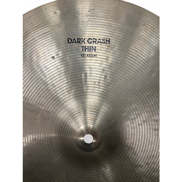 Used Zildjian 17in K Thin Dark Crash Cymbal