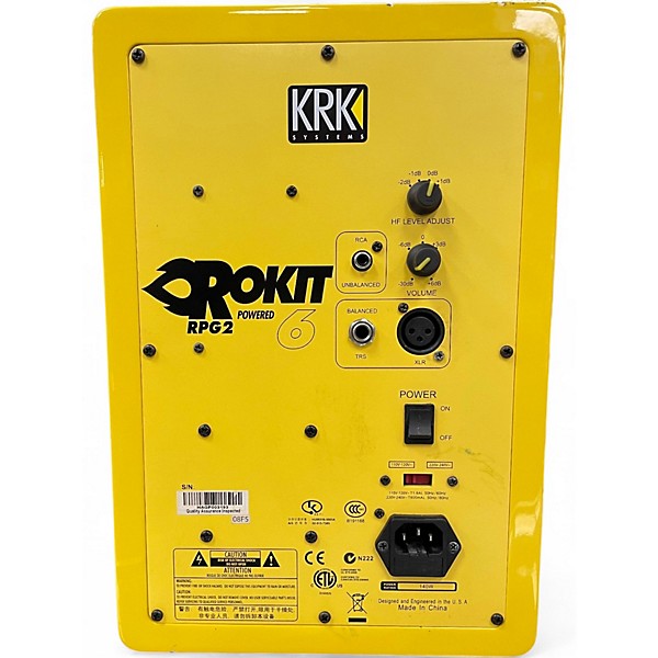 Used KRK Rocket 6 RPG 6 Yellow Edition Powered Monitor
