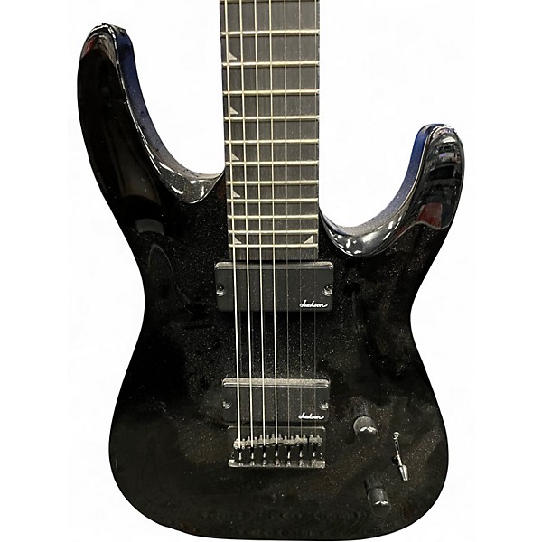 Used Jackson JS22-7 Dinky 7 String Black Solid Body Electric Guitar