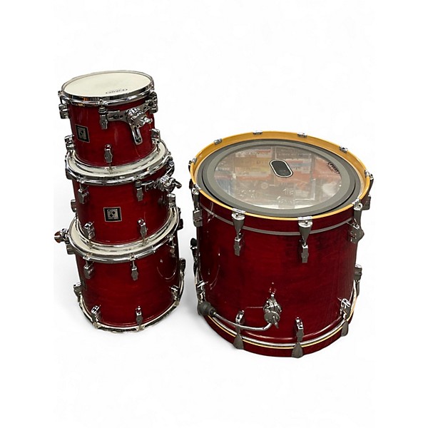 Used SONOR 4 Piece Force 3003 Maroon Drum Kit