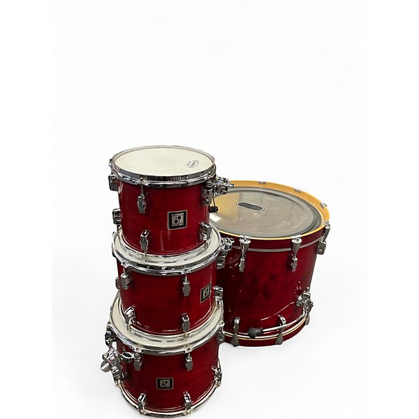 Used SONOR 4 Piece Force 3003 Maroon Drum Kit