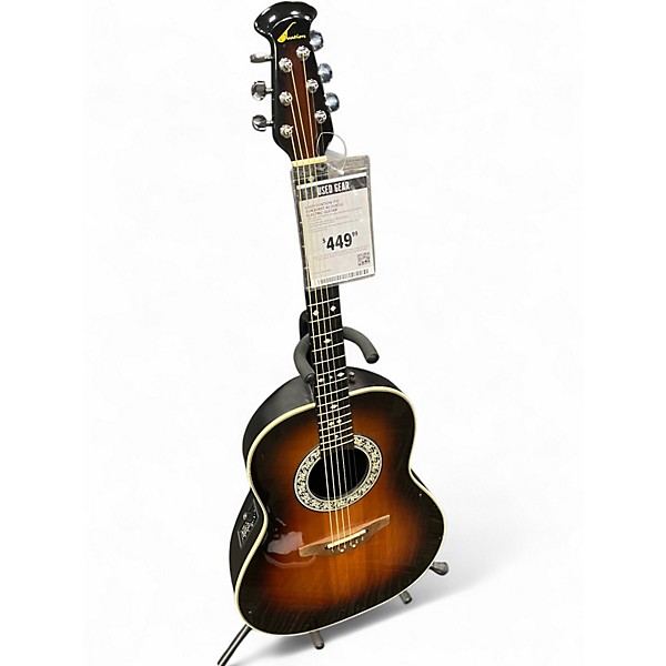 Used Ovation 1517 BROWN Acoustic Electric Guitar