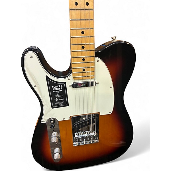 Used Fender Player Telecaster LH 2 Tone Sunburst Solid Body Electric Guitar