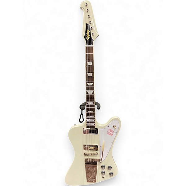 Used Epiphone Epiphone 1963 Firebird V Maestro Vibrola Polar White Solid Body Electric Guitar