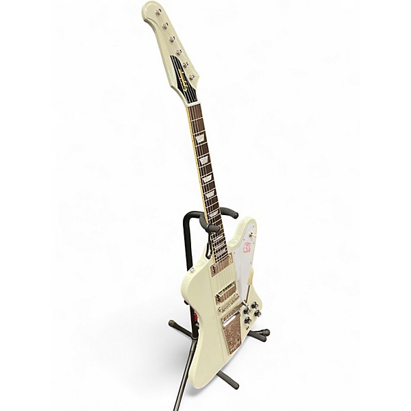 Used Epiphone Epiphone 1963 Firebird V Maestro Vibrola Polar White Solid Body Electric Guitar