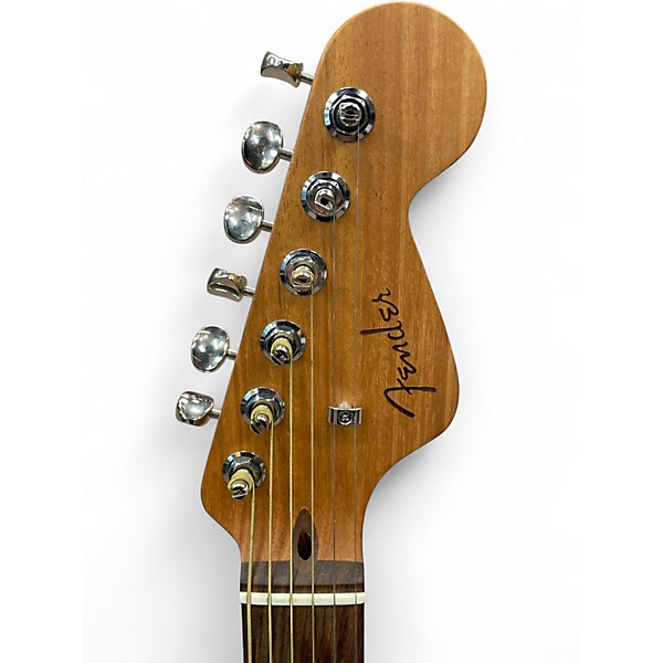 Used Fender Highway Parlor Natural Acoustic Electric Guitar