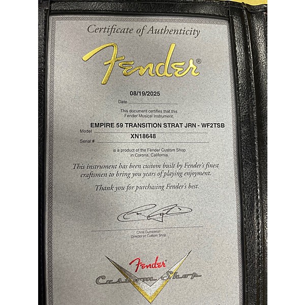 Used 2025 Fender  Empire 59 Transition Strat 2 Tone Sunburst Solid Body Electric Guitar