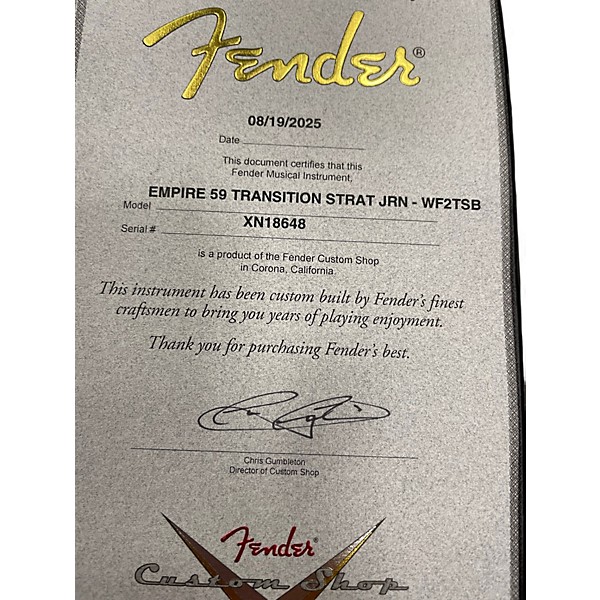 Used 2025 Fender  Empire 59 Transition Strat 2 Tone Sunburst Solid Body Electric Guitar