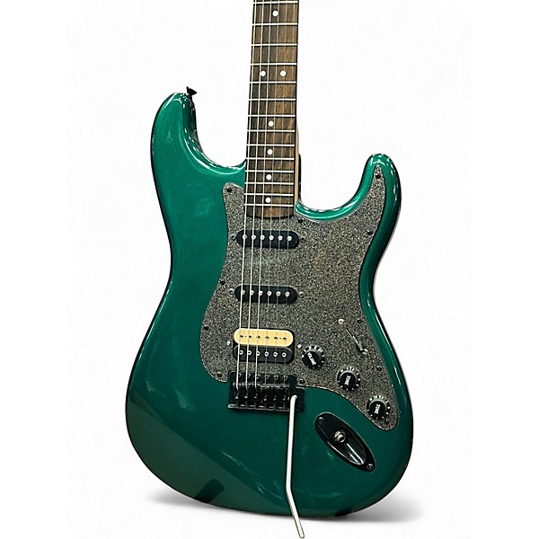 Used 2013 Squier Bullet Stratocaster HSS Metallic Green Solid Body Electric Guitar
