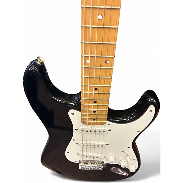 Used Squier STRATOCASTER Black Solid Body Electric Guitar