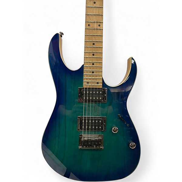 Used 2018 Ibanez RG421AHM Blue Moon Burst Solid Body Electric Guitar
