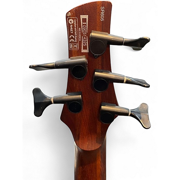 Used Ibanez SR605 5 String Natural Electric Bass Guitar