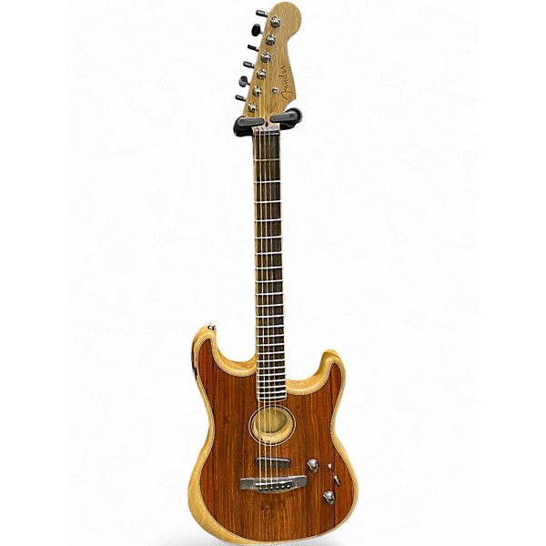Used Fender American Acoustasonic Stratocaster cocobolo Acoustic Electric Guitar