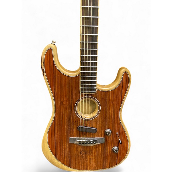 Used Fender American Acoustasonic Stratocaster cocobolo Acoustic Electric Guitar