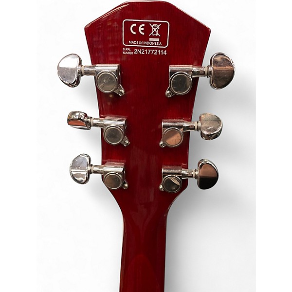 Used Sire H7 LARRY CARLTON SEE THRU RED Hollow Body Electric Guitar