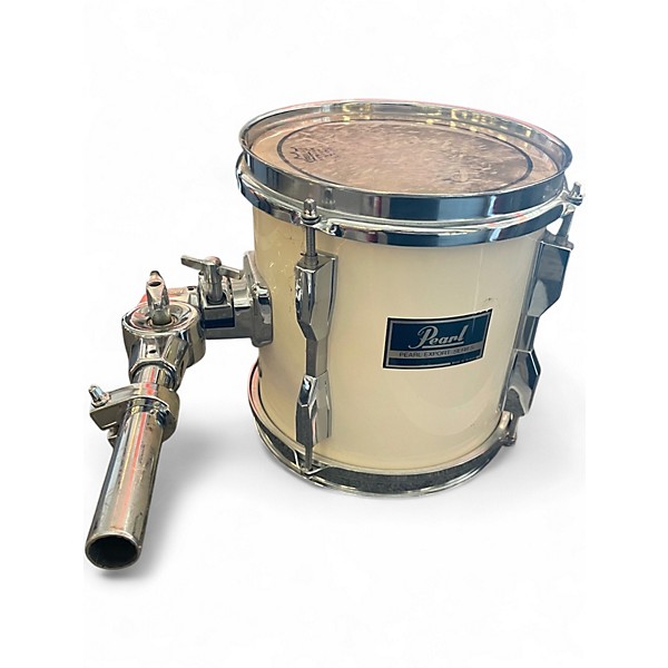 Used Pearl 6 Piece Export Antique White Drum Kit