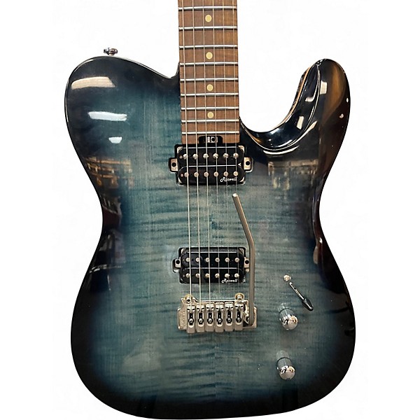 Used Harley Benton FUSION-III PRO SERIES FLAME BLUE BURST Solid Body Electric Guitar