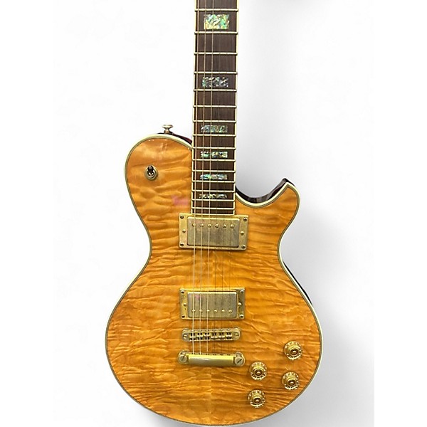 Used Michael Kelly Patriot Q Amber Solid Body Electric Guitar