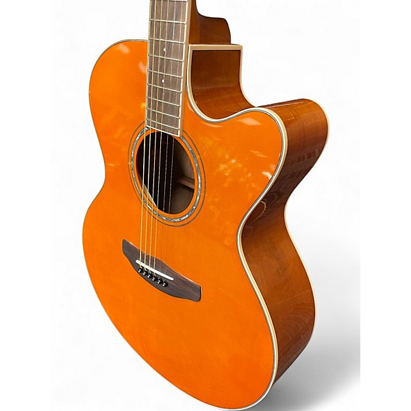 Used Yamaha CPX600 Orange Acoustic Guitar
