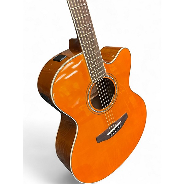 Used Yamaha CPX600 Orange Acoustic Guitar