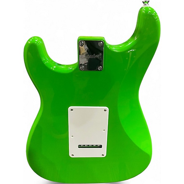 Used Squier Standard Stratocaster Green Solid Body Electric Guitar