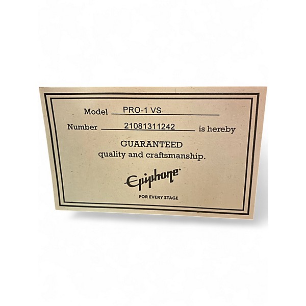 Used Epiphone PRO-1 VS Sunburst Acoustic Guitar