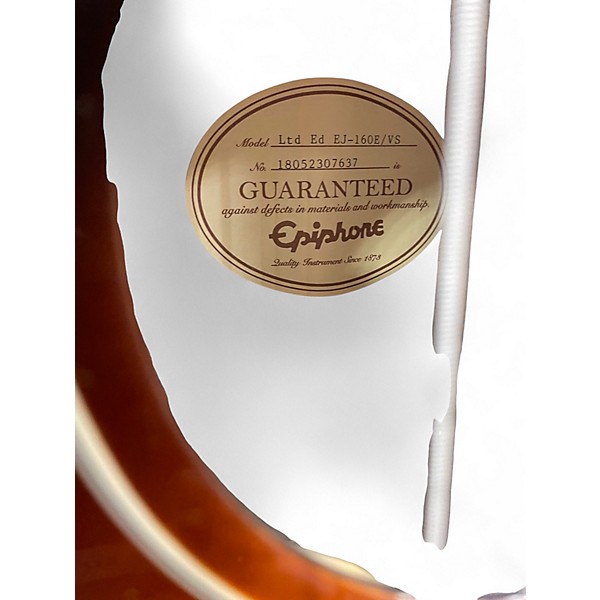 Used 2018 Epiphone EJ-160E 2 Tone Sunburst Acoustic Electric Guitar