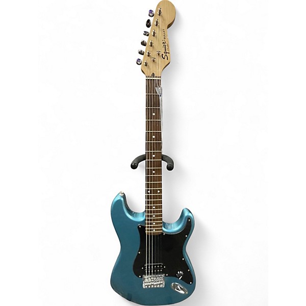 Used Squier Tom Delonge Signature Stratocaster Ice Blue Metallic Solid Body Electric Guitar