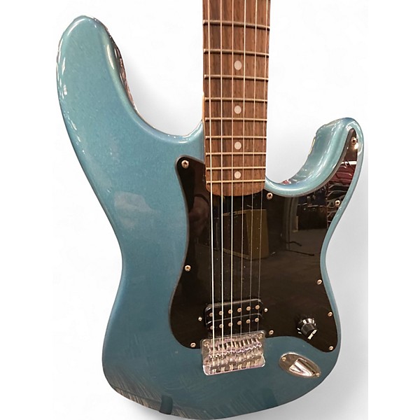 Used Squier Tom Delonge Signature Stratocaster Ice Blue Metallic Solid Body Electric Guitar