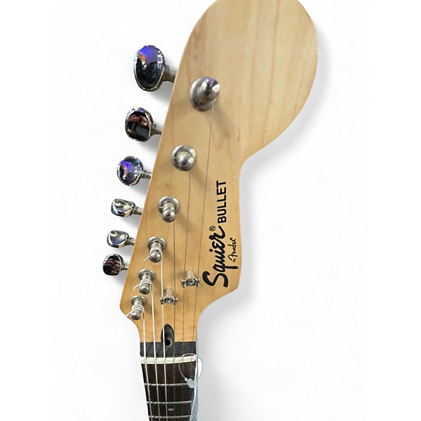 Used Squier Tom Delonge Signature Stratocaster Ice Blue Metallic Solid Body Electric Guitar