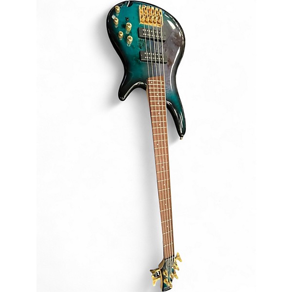 Used Ibanez SR405 5 String Tropical Turquoise Electric Bass Guitar