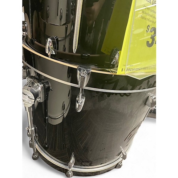 Used Yamaha 5 Piece Stage Custom Black Drum Kit