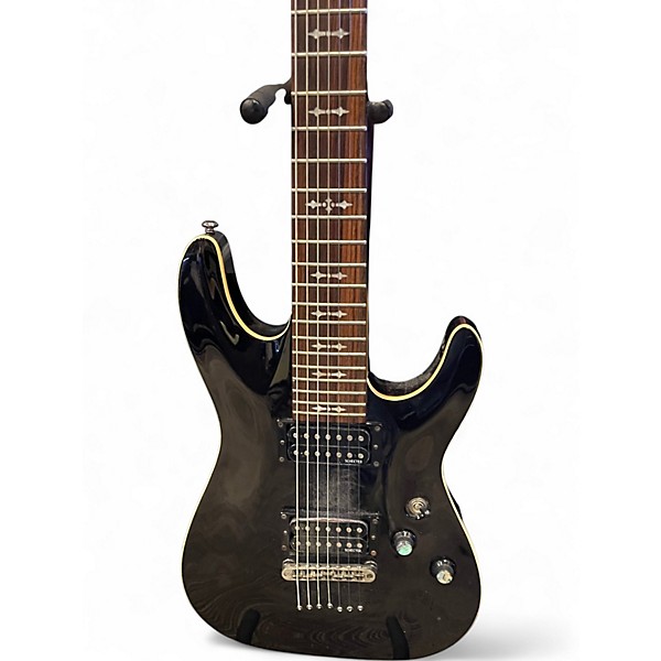 Used Schecter Guitar Research Omen 7 Black Solid Body Electric Guitar