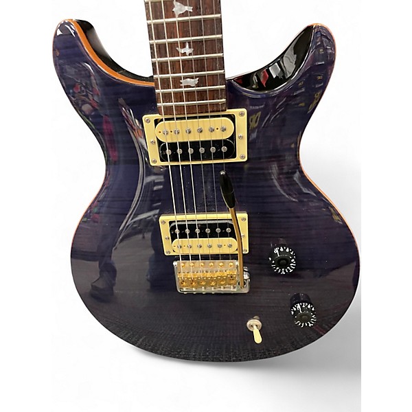 Used PRS se santana Trans Purple Solid Body Electric Guitar