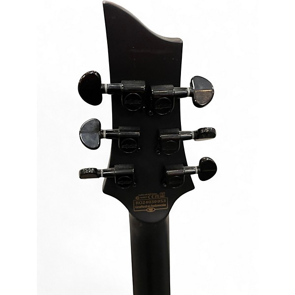 Used Schecter Guitar Research Damien 6 Black Solid Body Electric Guitar