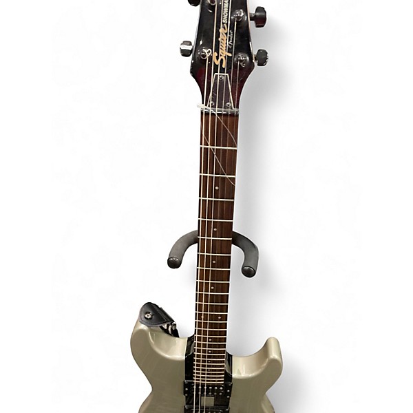 Used Squier SHOWMASTER SILVER STRIPE Solid Body Electric Guitar