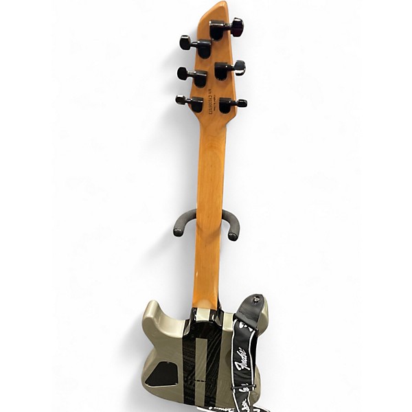 Used Squier SHOWMASTER SILVER STRIPE Solid Body Electric Guitar