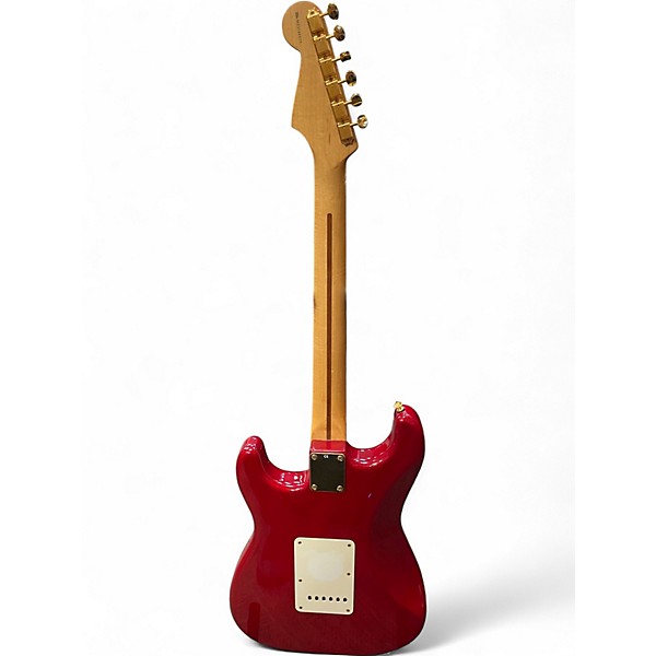 Used 2003 Fender Deluxe Stratocaster CANDY APPLE TRANSPARENT Solid Body Electric Guitar