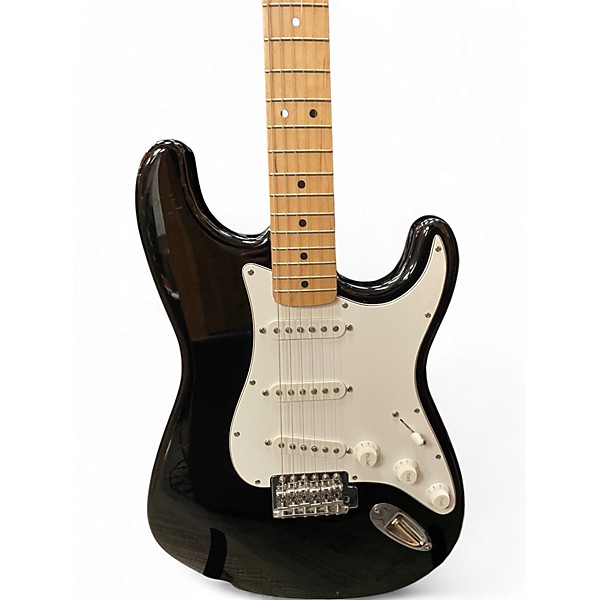 Used 1995 Fender Standard Stratocaster Black Solid Body Electric Guitar