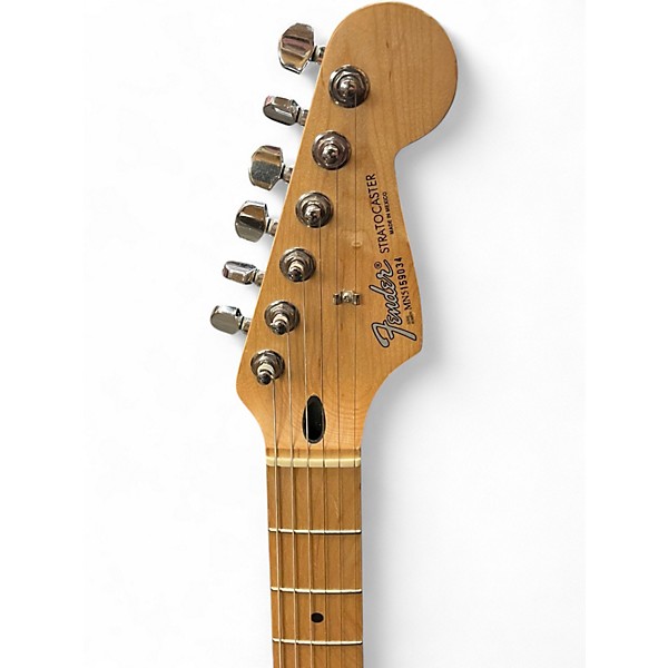 Used 1995 Fender Standard Stratocaster Black Solid Body Electric Guitar