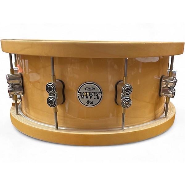 Used PDP by DW 14in Concept Series Snare 20-Ply With Wood Hoops Natural Drum