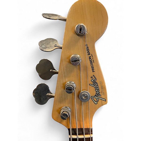 Used Fender 1980's Fender Precision Bass MIJ Black Electric Bass Guitar