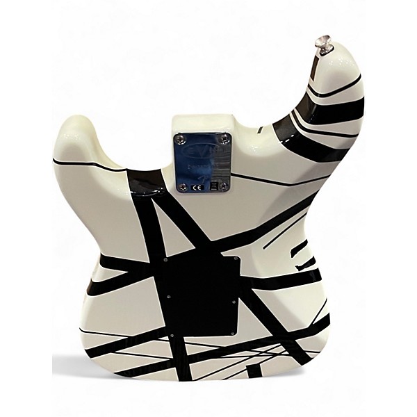 Used EVH Striped Series Black and White Solid Body Electric Guitar