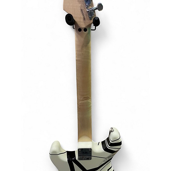 Used EVH Striped Series Black and White Solid Body Electric Guitar