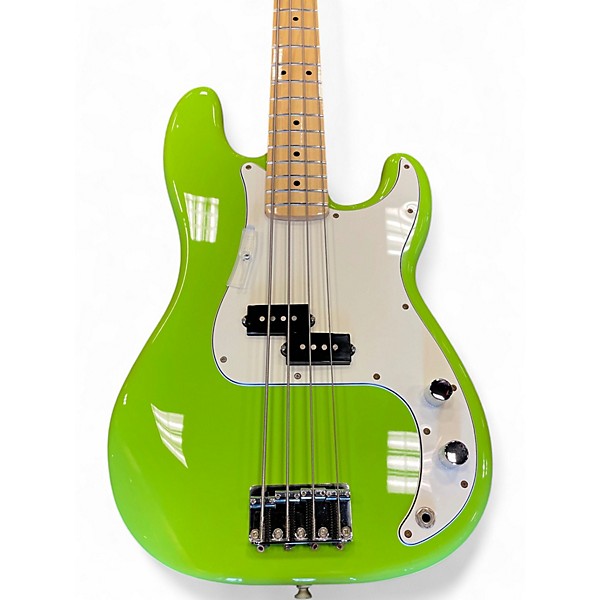 Used Fender Player Precision Bass ELECTRON GREEN Electric Bass Guitar