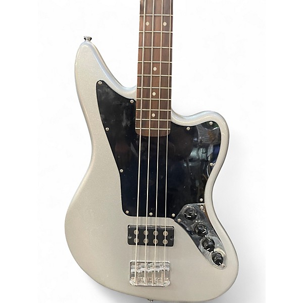 Used Squier Vintage Modified Jaguar Bass Special Silver Electric Bass Guitar
