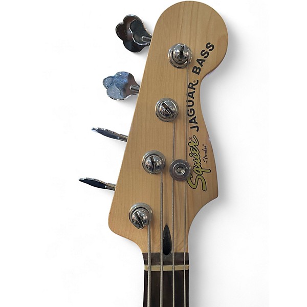 Used Squier Vintage Modified Jaguar Bass Special Silver Electric Bass Guitar