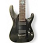 Used Schecter Guitar Research Damien Elite 7 BLACK SPARKLE Solid Body Electric Guitar