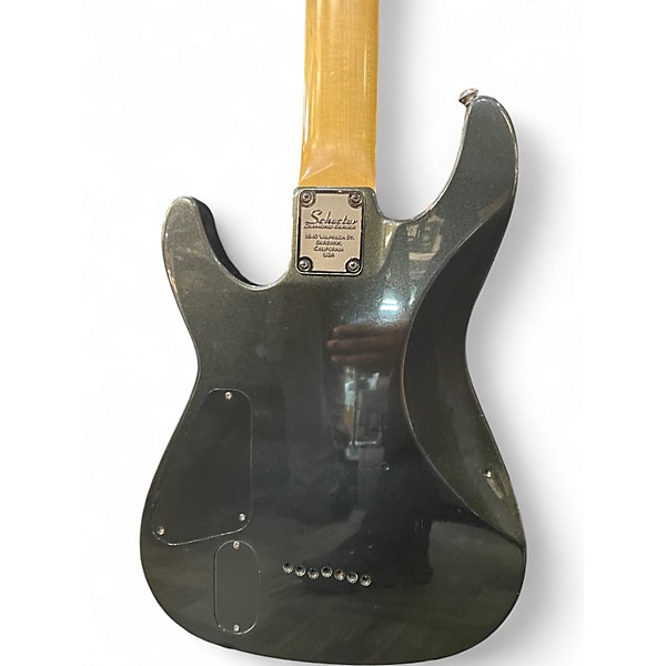 Used Schecter Guitar Research Damien Elite 7 BLACK SPARKLE Solid Body Electric Guitar